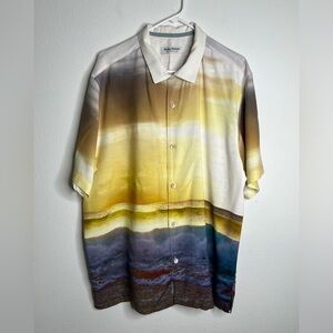 GUESS Los Angeles Mens Shirts Button Up Multicolor Floral  Print  - Size L